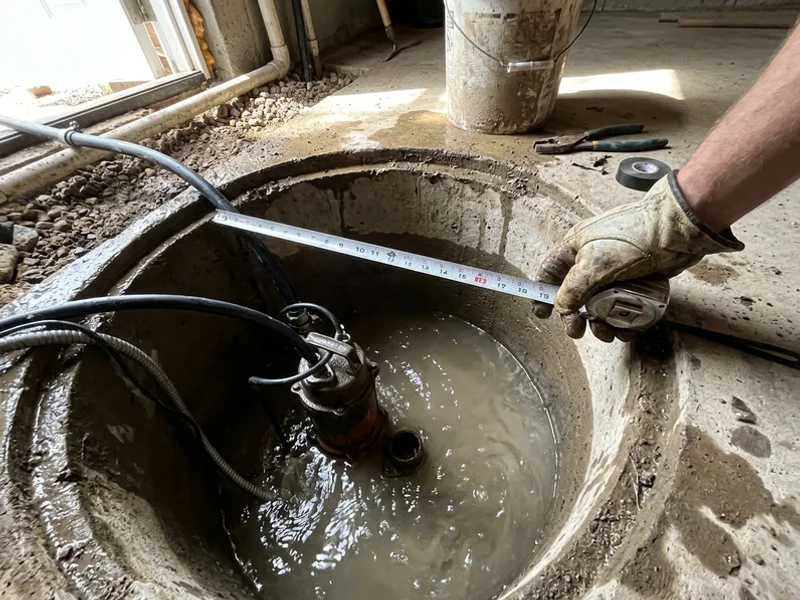 Measuring drawdown during a flow test of the new pump