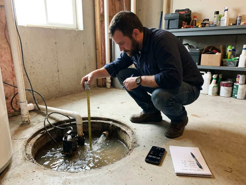 Measuring pit inflow to size a 1/3 or 1/2 HP pump